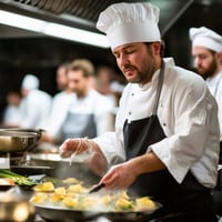 Western gastronomyhead chef organizing all the cooks and kitchen assistants-3 Western gastronomyhead chef organizing all the cooks and kitchen assistants-3